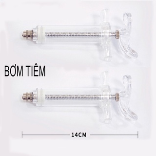 (tặng bộ ron）30ml xilanh bơm tiêm ống tiêm thú y thép nhựa cho thú con