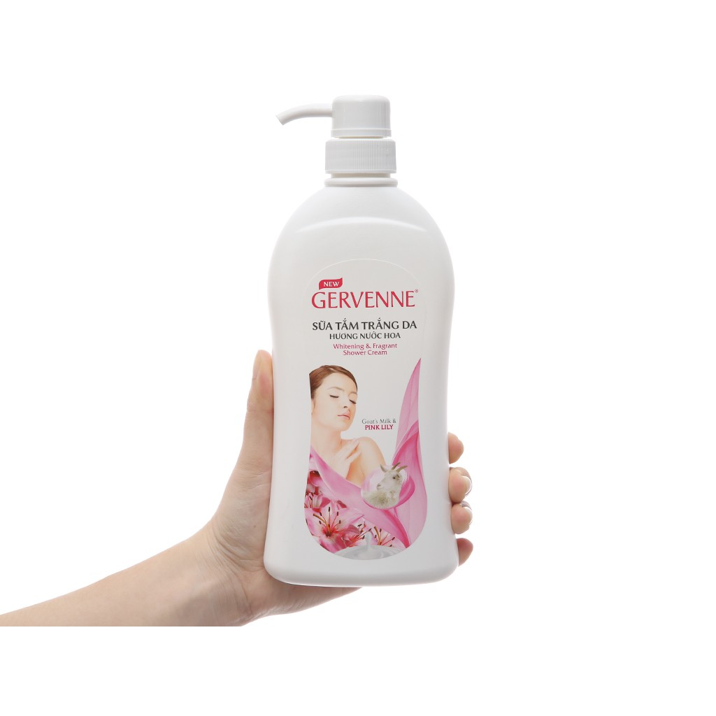 Sữa tắm trắng da Gervenne hương nước hoa Lily hồng 450g