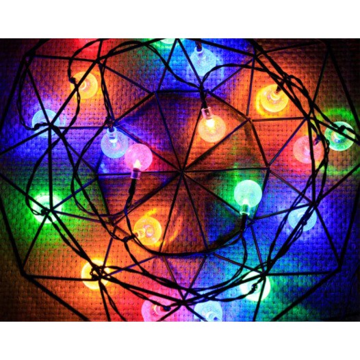 Đèn led trang trí hình bi bọt tuyết, trang trí tết, decor nhà ở, dây dài 10m