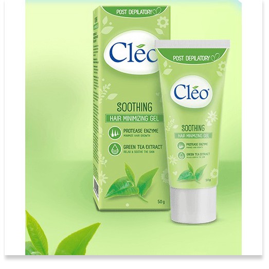 [Mã giảm mỹ phẩm chính hãng] Gel Dịu Da Sau Tẩy Lông Cleo Hỗ Trợ Làm Chậm Mọc Lông 50g