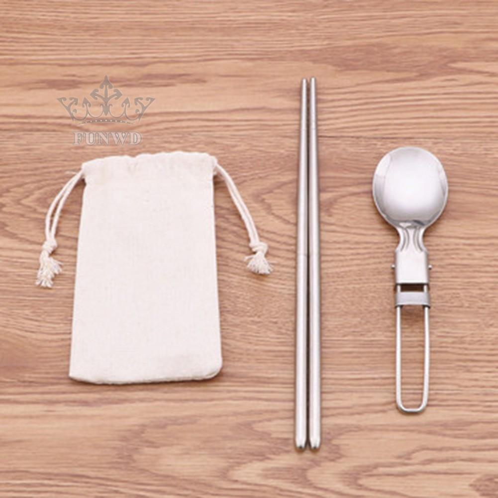 Bộ muỗng đũa nĩa ăn bằng inox có túi đựng tiện dụng