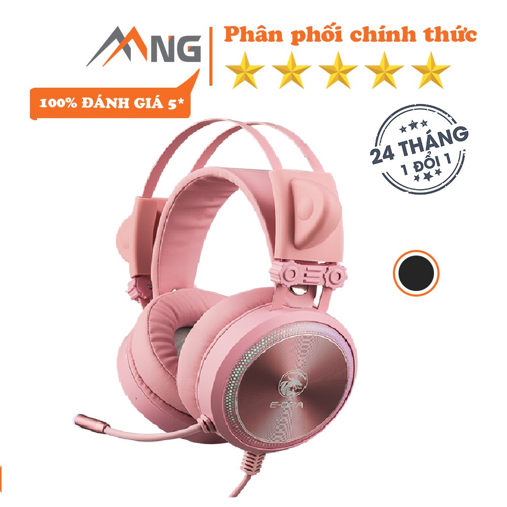 Tai nghe chụp tai game thủ Edra EH412 PRO 7.1 cho máy tính, chơi Game, nghe nhạc có MIC, có dây, chính hãng BH 24 tháng