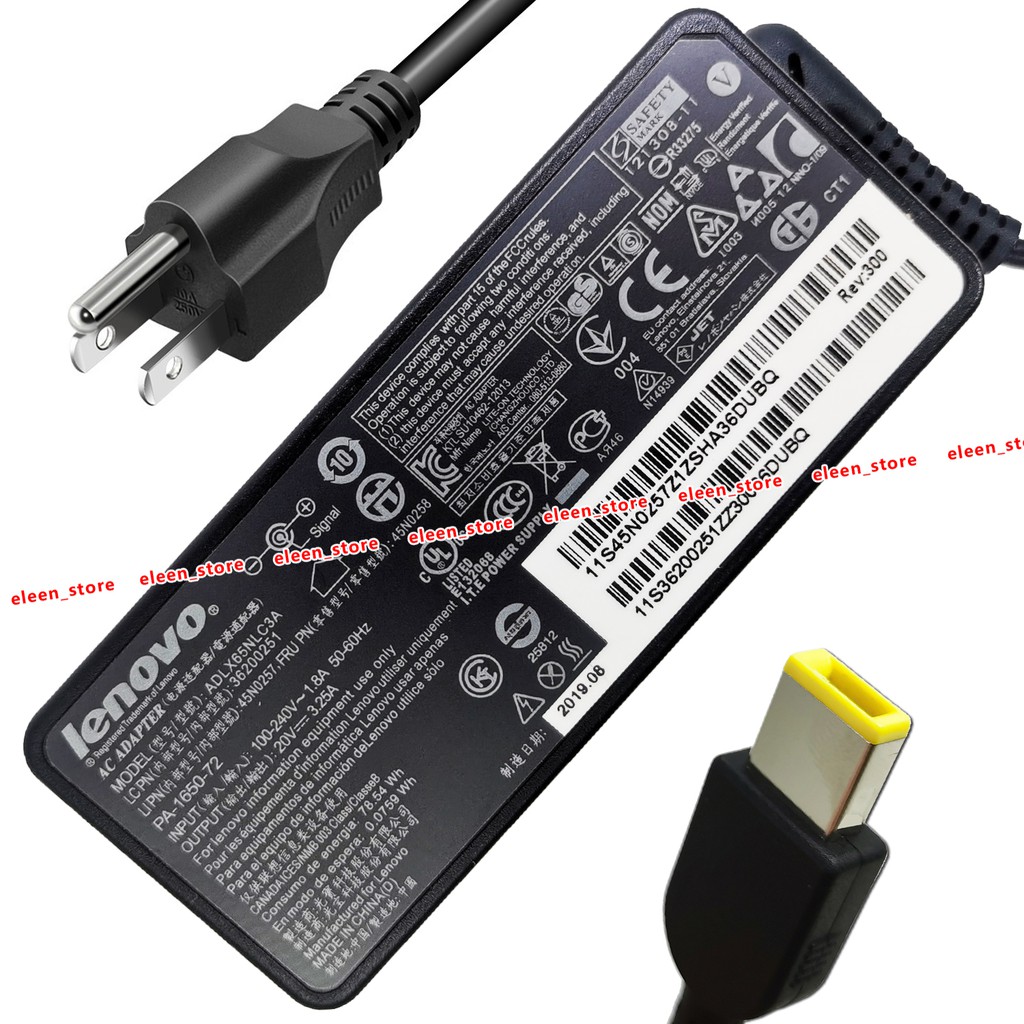 Bộ Chuyển Đổi Lenovo 20V / 3.25A 65W Đầu USB Adapter Sạc Lenovo ADLX65NCC3A ADLX65NLC2A ADP-65XB A A