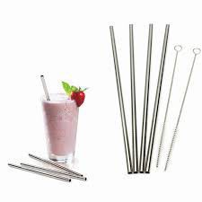 Set 2 Ống Hút Chất Liệu Thép Không Gỉ 304 Thân Thiện Với Môi Trường Kèm Cọ Rửa Tiện Lợi 2241 Korea Store 88