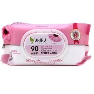 Khăn ướt Yuniku hồng 90 tờ