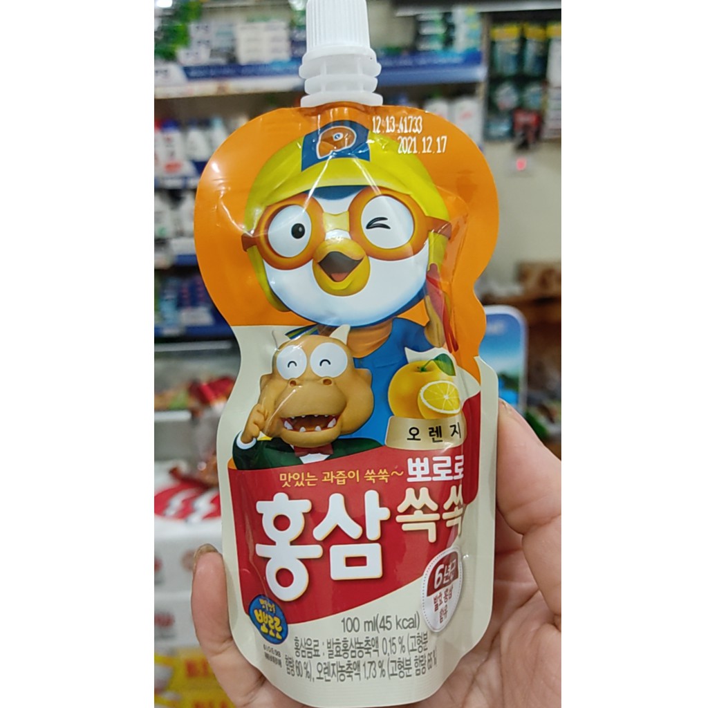 Nước Hồng Sâm Hàn Quốc cho bé PORORO