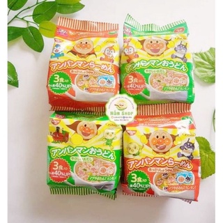 Mì chú hề Apaman Nissin 90g (3*30g) Nhật Bản cho bé không chiên qua dầu gây nóng
