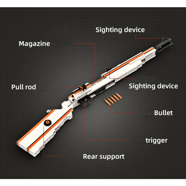 Đồ Chơi Lắp Ráp Mô Hình Kar 98K  CSGO PUBG Với 1000+ Mảnh Ghép, Bản Thiết Kế Tiêu Chuẩn Của Kevin183