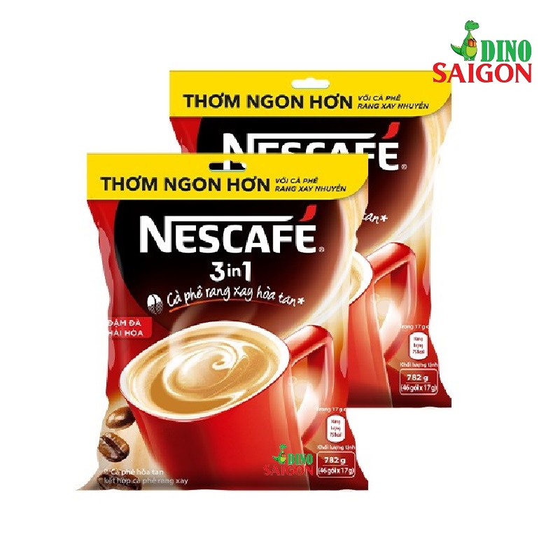 Bộ 2 Túi Cà Phê Rang Xay Hòa Tan Nescafé 3in1 Đậm Đà Hài Hòa (46 gói x 17g)