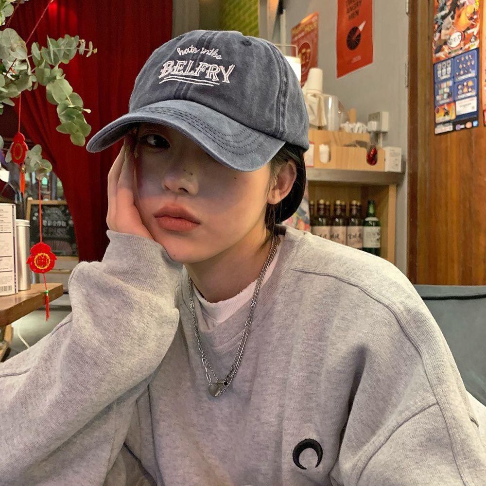 Mũ Lưỡi Trai Cotton Màu Trơn Chống Nắng Mùa Hè Điều Chỉnh Được Phong Cách Vintage Đường Phố Cho Cặp Đôi Back2