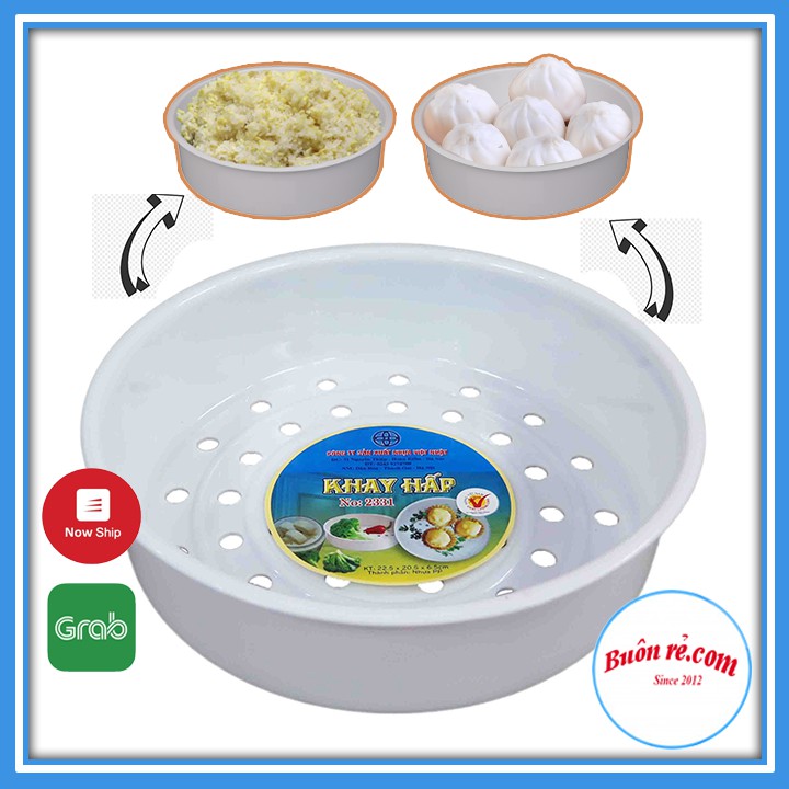 Xửng hấp thức ăn, bánh bao, xôi dẻo... NHỰA VIỆT NHẬT Plastic – khay hấp hình tròn (MS:2331/5615) Buôn Rẻ 01231