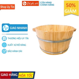 ✅ [CAO CẤP] Chậu Gỗ Ngâm Chân- Có Hạt Massage, Bồn Ngâm Chân Thông Nhật, Châu Âu (Mát xa, Massa) - DCYK0487