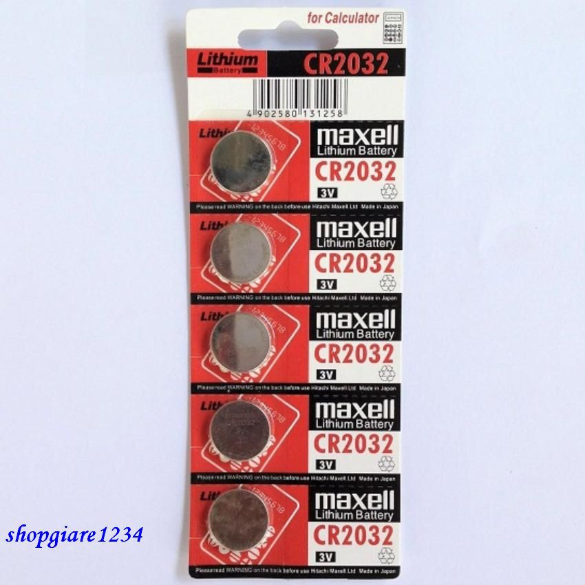 Pin CMOS Maxell CR2032 Lithium 3V ( 1 vỉ 5 viên)- Hàng chính hãng 100%