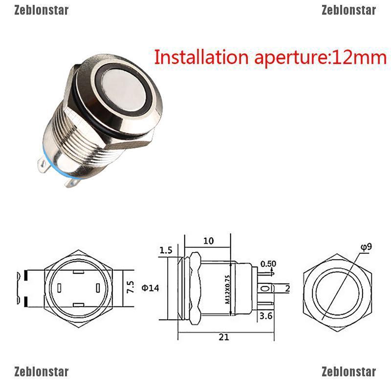 Công Tắc Đèn LED 12mm Chất Lượng Cao