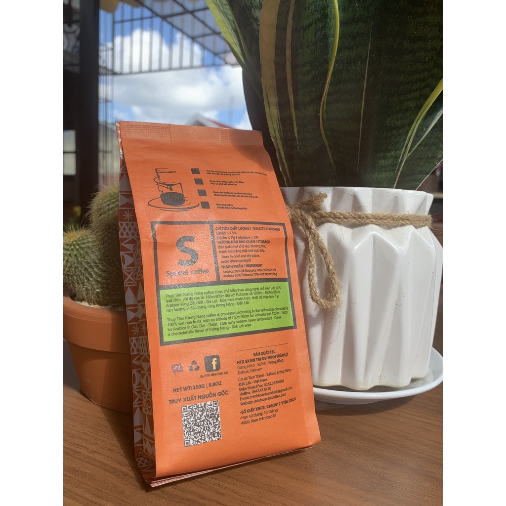 Cà phê bột Thủy Tiên cà phê phối trộn arabica robusta xuất xứ Đăk Lăk đặc sản Tây Nguyên | BigBuy360 - bigbuy360.vn