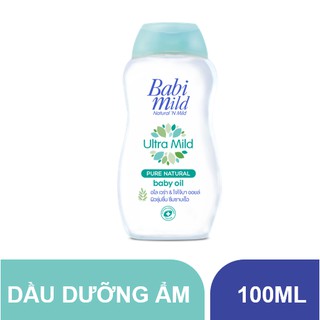 Dầu dưỡng ẩm trẻ em Babi Mild - Pure Natural chai 100ml