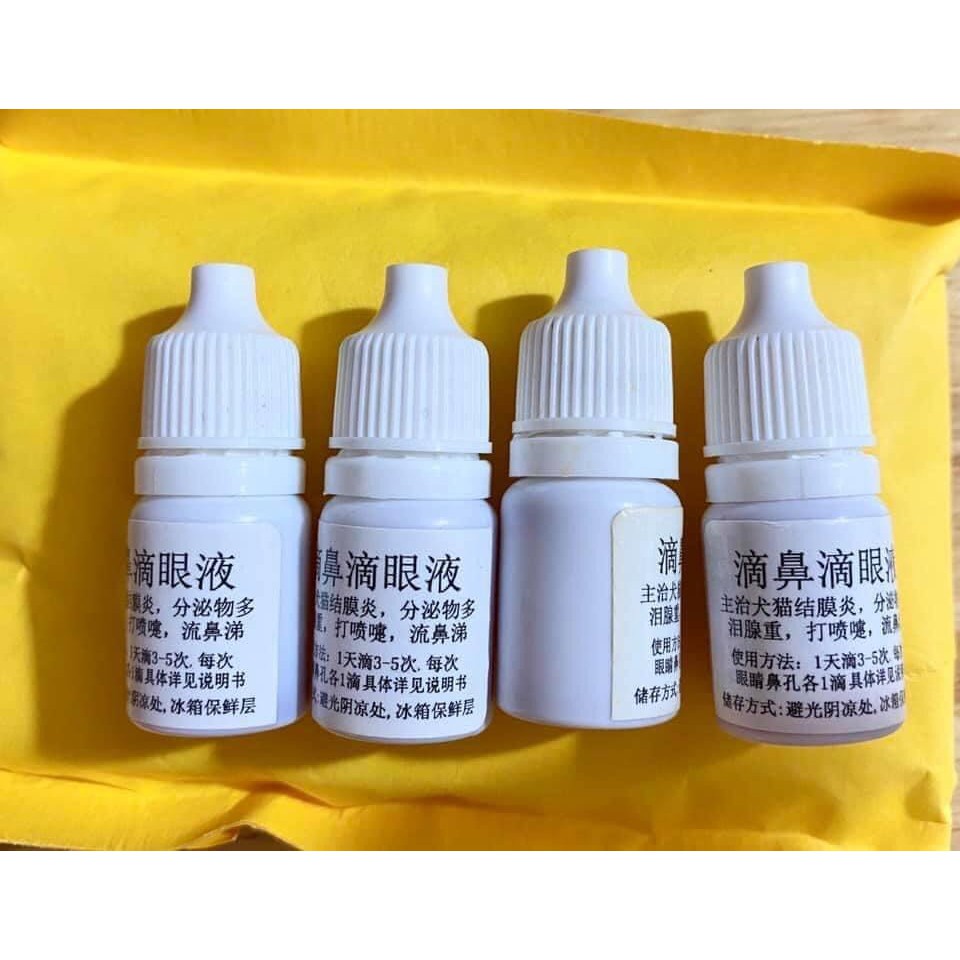 Chai Nhỏ Mắt Mũi Cho Mèo 10ml (Đau Mắt, Viêm Giác Mạc, Đổ Ghèn)