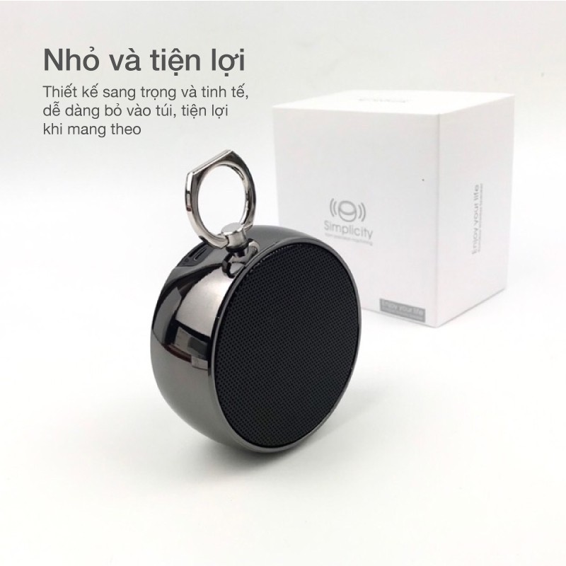 Loa bluetooth, loa không dây vỏ nhôm mini BS02 âm thanh sống động, bảo hành 1:1 trong 3 tháng (giao màu ngẫu nhiên)