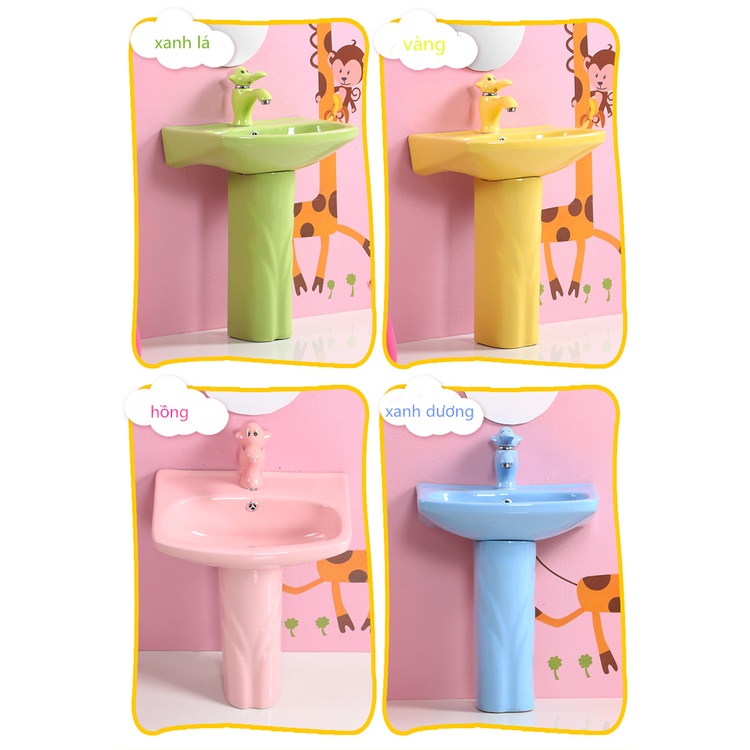 Lavabo đặt sàn , Lavabo đứng cho trẻ em nhiều màu Majst