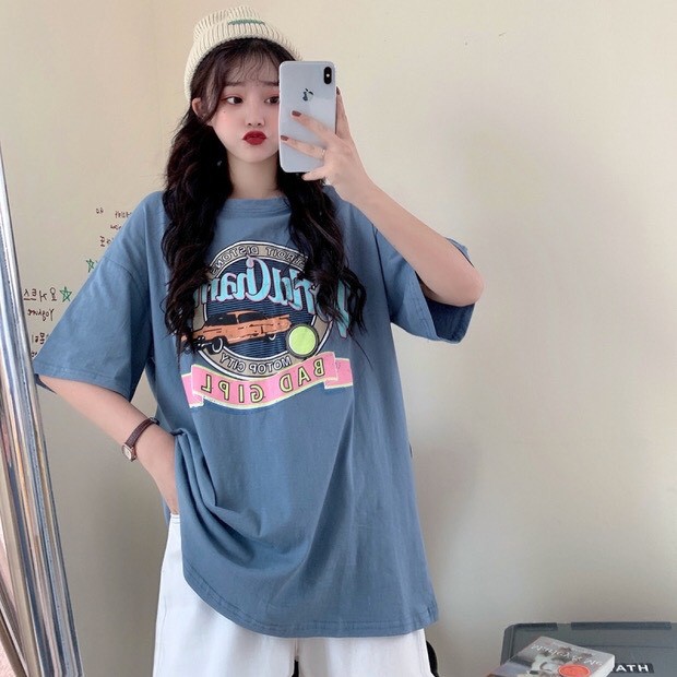 Áo thun tay lỡ form rộng - phông nam nữ cotton oversize - T shirt bad gipl a - 2N Unisex