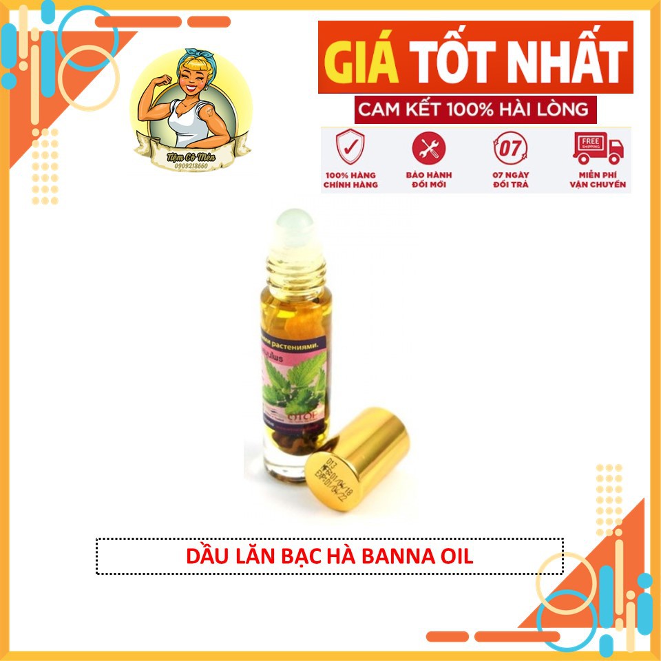 Dầu Lăn Bạc Hà 11 Vị Thảo Dược Banna Oil Balm With Herb 10ml - Nội Địa Thái Lan