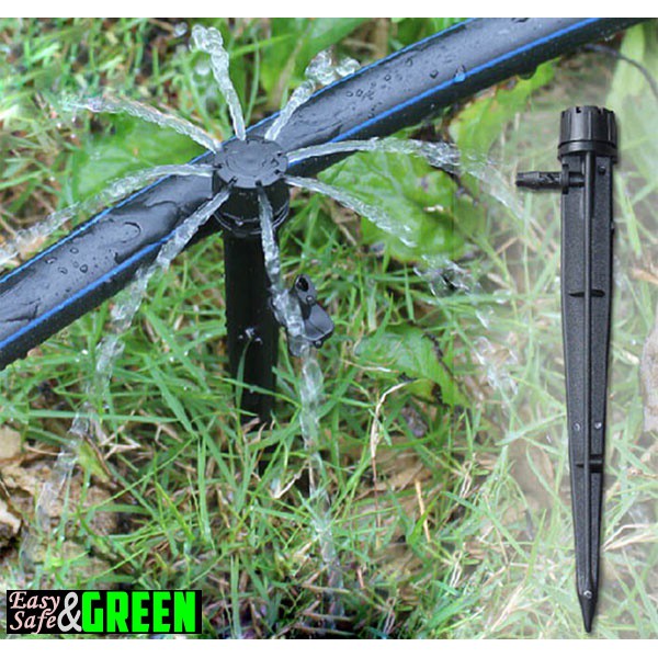 100 đầu tưới 8 tia có chân cắm cao 13cm