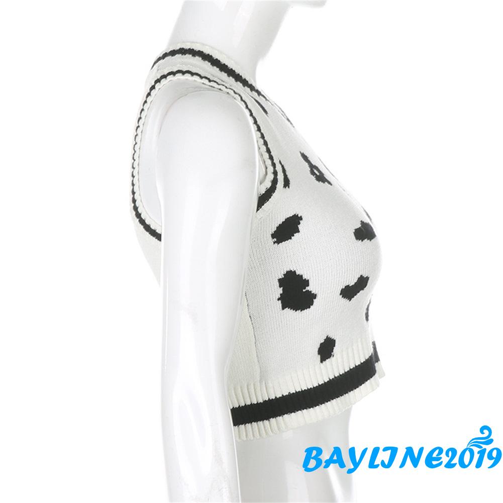 Áo Lửng Không Tay Họa Tiết Da Bò Thời Trang Quyến Rũ Cho Nữ | BigBuy360 - bigbuy360.vn