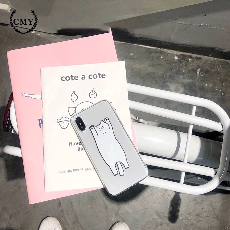 Ốp điện thoại trong suốt in hình mèo cho iPhone11/11Pro 11pro Max X XR XS XS MAX 78 plus SE | BigBuy360 - bigbuy360.vn