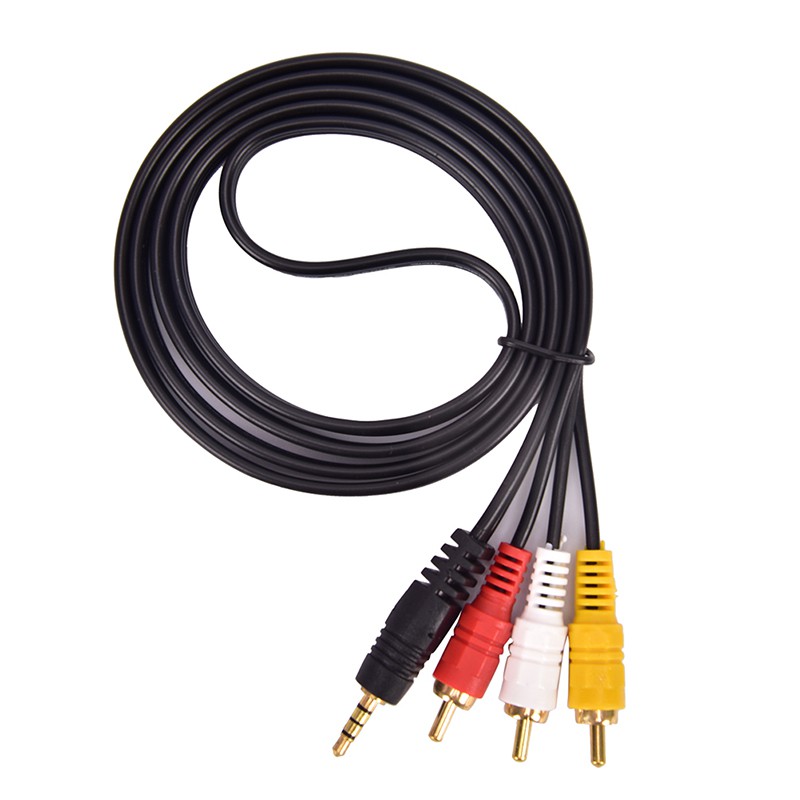 Dây cáp chuyển đổi đầu AUX 3.5mm sang đầu 3 RCA AV âm thanh hình ảnh cho TV