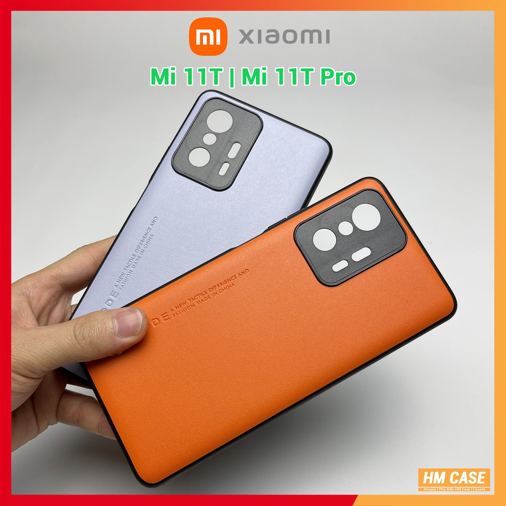 Ốp lưng da trơn Xiaomi MI 11T / Mi 11T Pro, Họa tiết đồng tâm sang trọng
