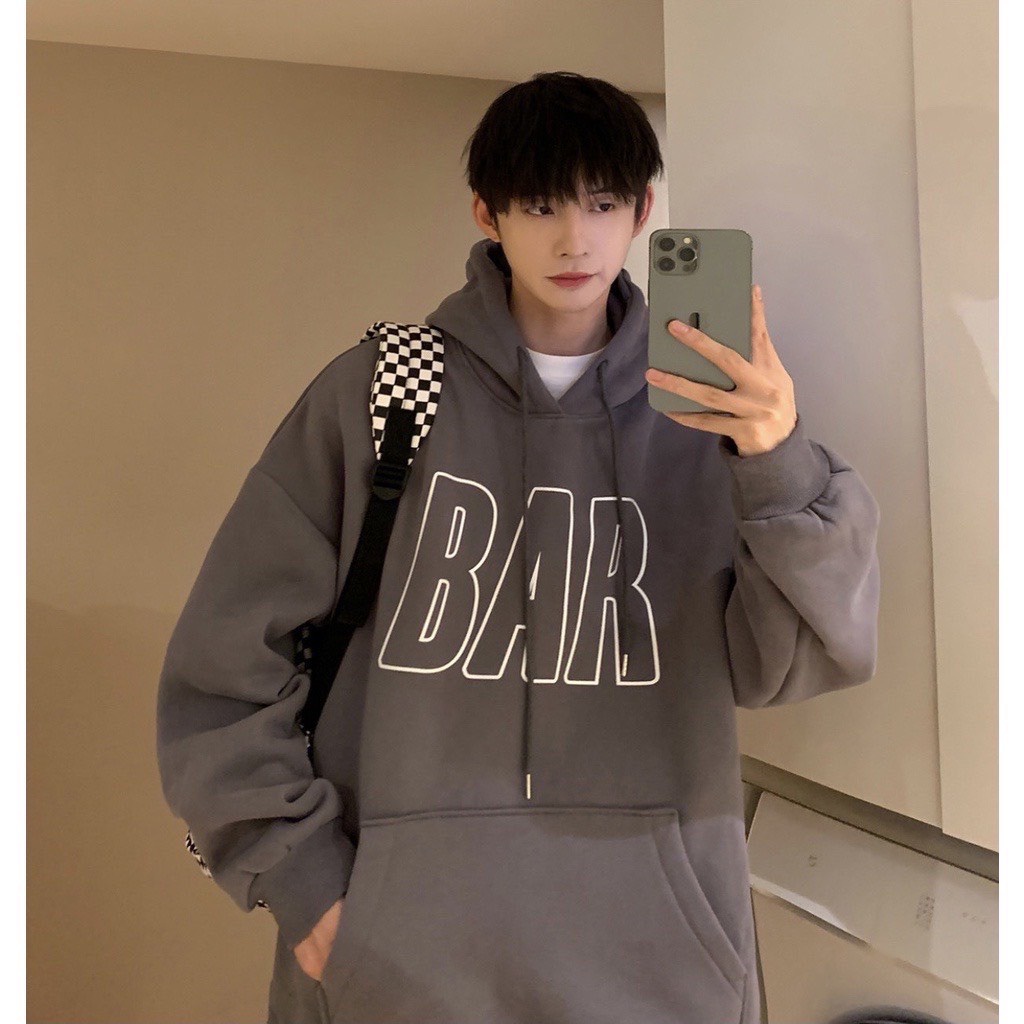 Áo Hoodie, Áo Nỉ có mũ in chữ BAR phong cách ULZZANG cực hót cho nam nữ | BigBuy360 - bigbuy360.vn