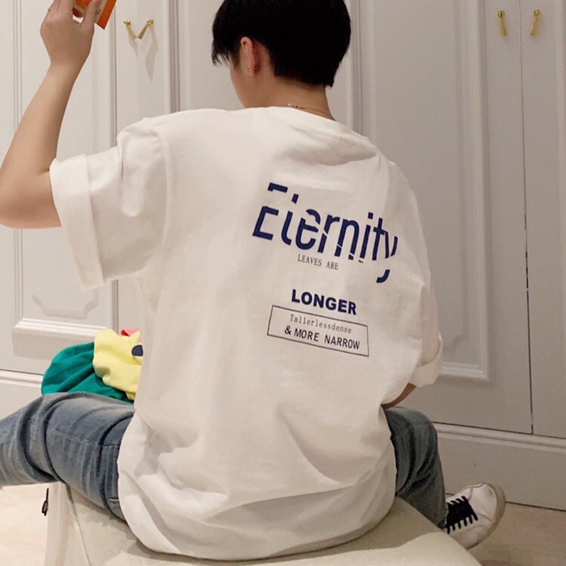 Áo thun nữ nam form rộng giấu quần unisex phông basic teen cổ tròn cotton ENTERNITY oversize giá rẻ in style ulzzang
