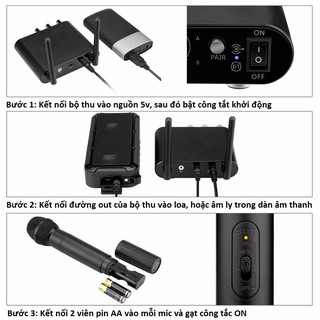 Mic Karaoke Không Dây Excelvan K38 (Mic Đôi)