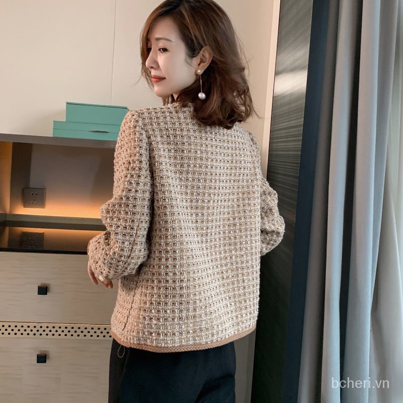 Áo khoác dạ kiểu ngắn cổ điển có nút cài sang trọng mùa thu đông cho nữ 2021 | BigBuy360 - bigbuy360.vn