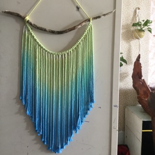 Rèm macrame trang trí màu loang