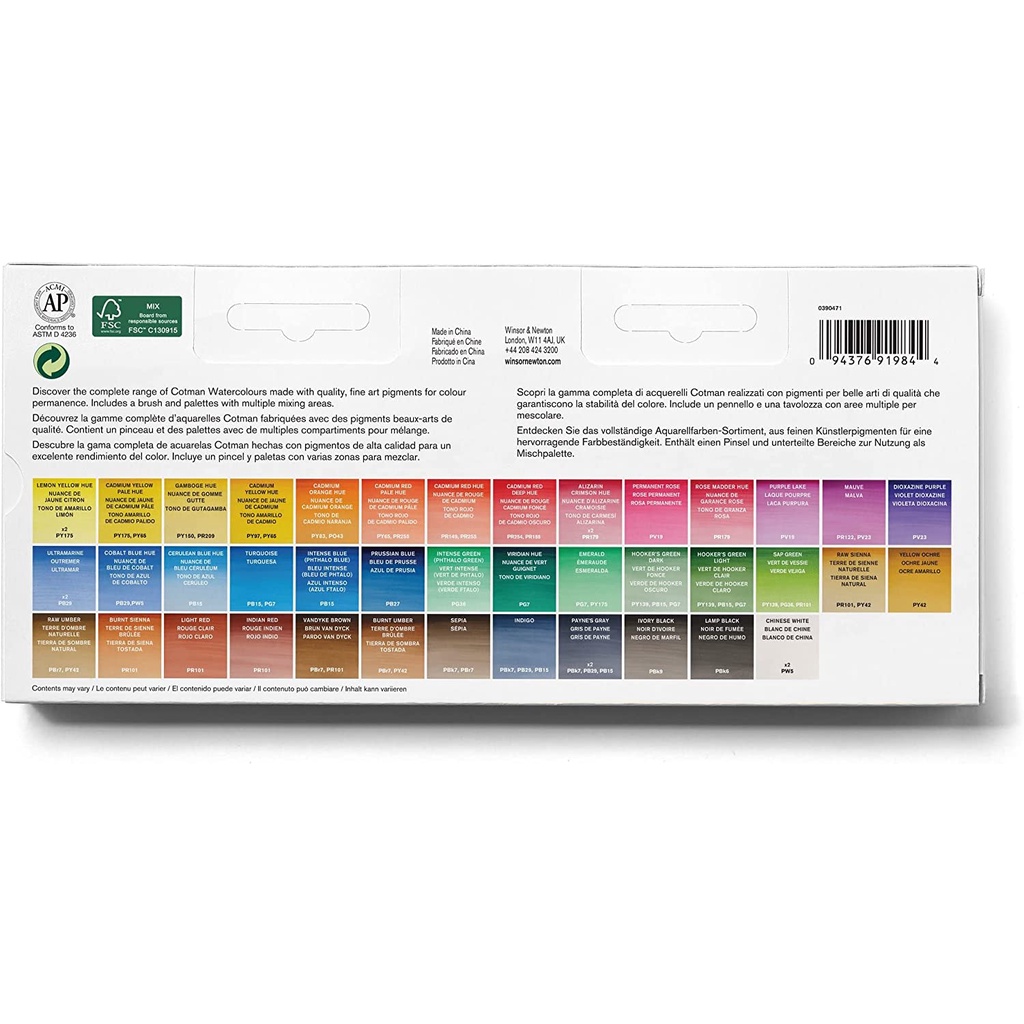 Màu nước Winsor&Newton Cotman pocket set