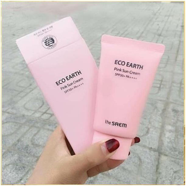 Kem Chống Nắng The seam Eco Earth Power Pink (SPF 50+/PA)++++