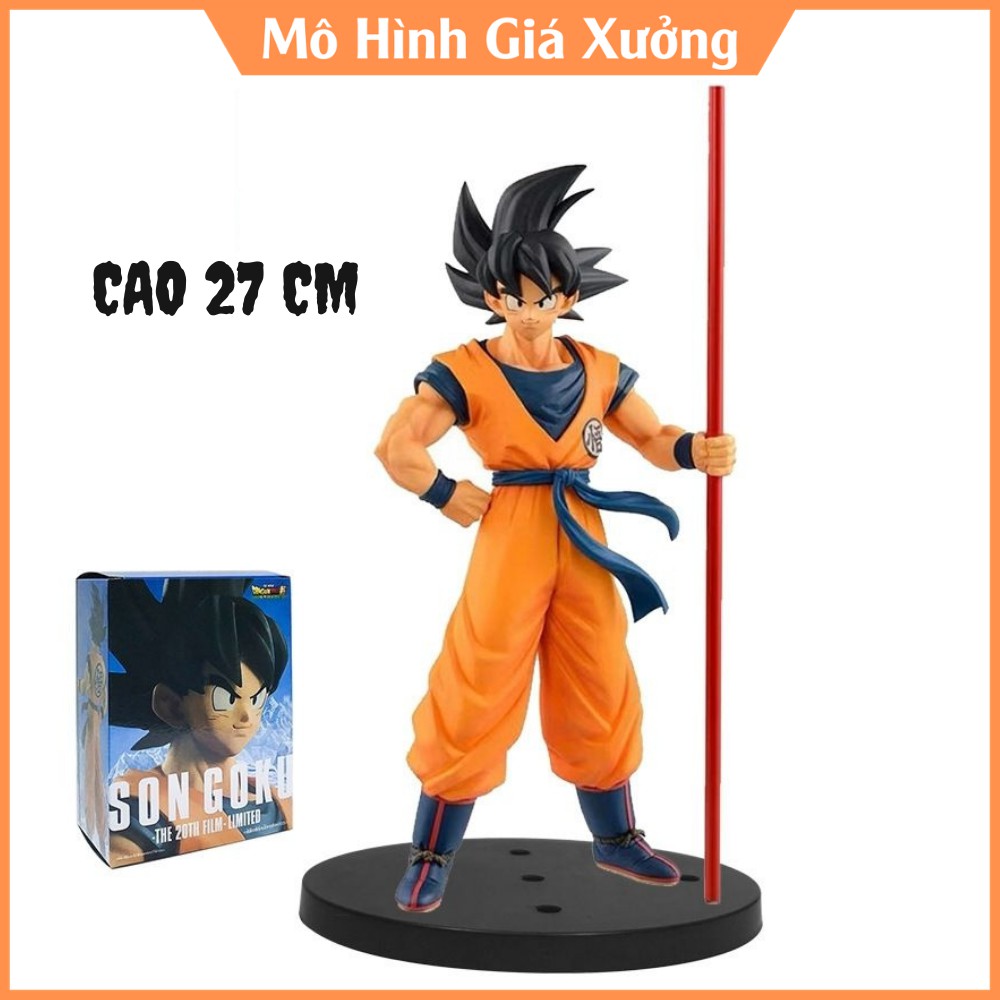 Mô hình Dragon Ball  SonGoku cầm gậy siêu đẹp cao 27cm figure mô hình 7 viên ngọc rồng dragon ball mô hình giá xưởng