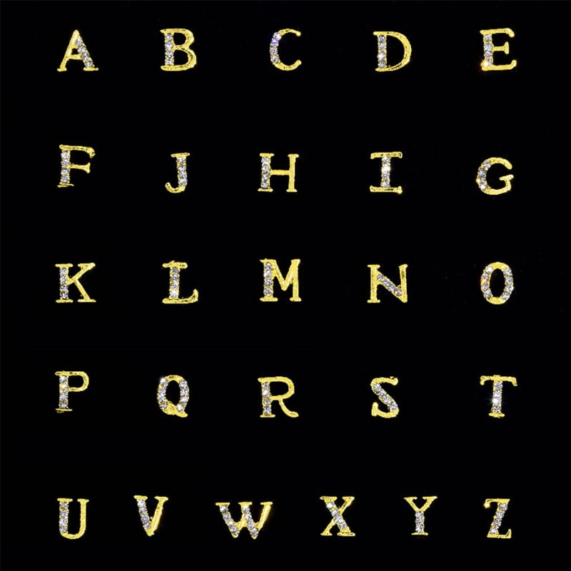 Set 26 Phụ Kiện Trang Trí Móng Tay 3D Hình Chữ Cái Từ A-Z