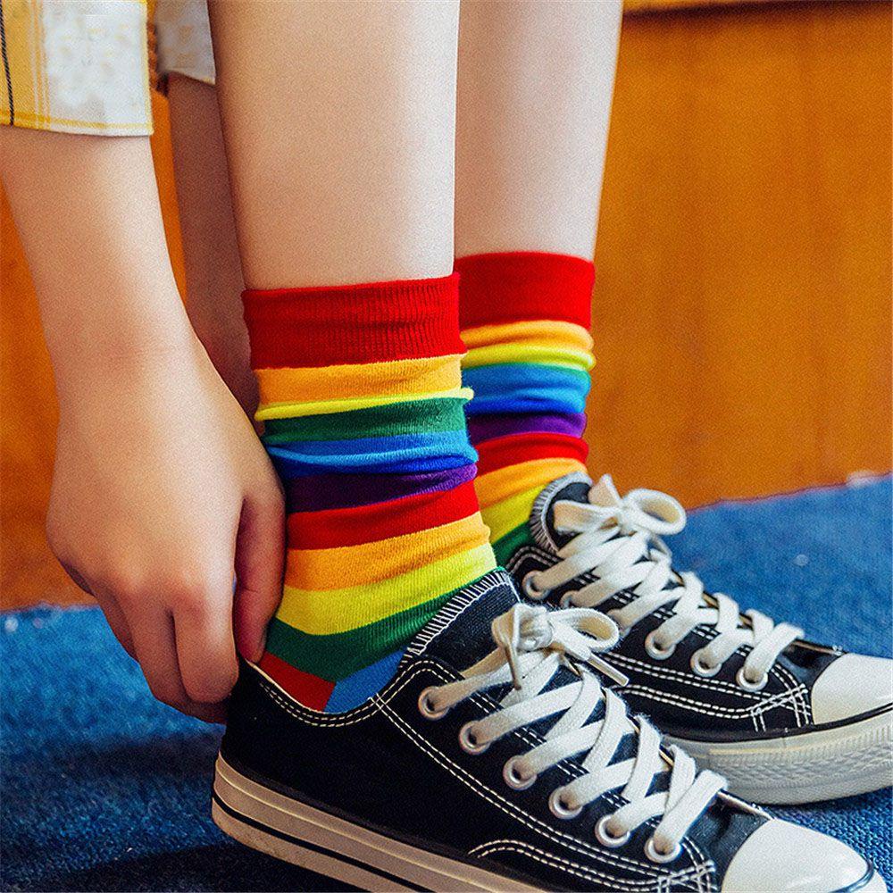 LANSEL Vớ Cotton Thể Thao Phong Cách Harajuku Đường Phố Cho Nữ