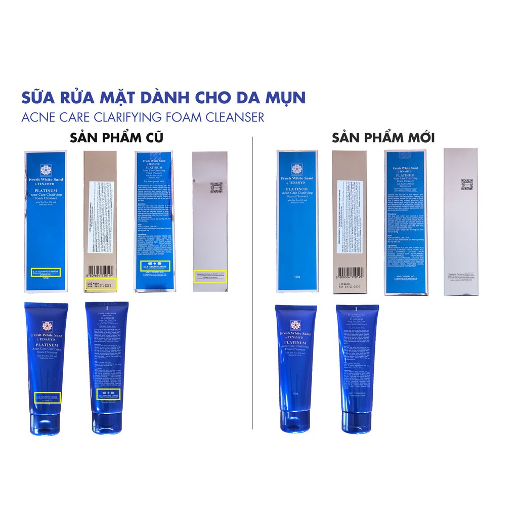 Sữa rửa mặt dành cho da mụn -Tenamyd- ACNE CARE CLARIFYING FOAM CLEANSER 120g