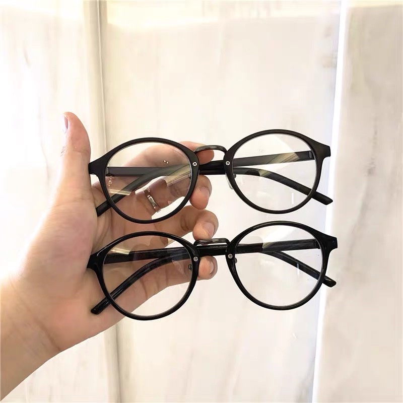 Mắt kính tròn giả cận chất liệu nhựa dẽo siêu xinh