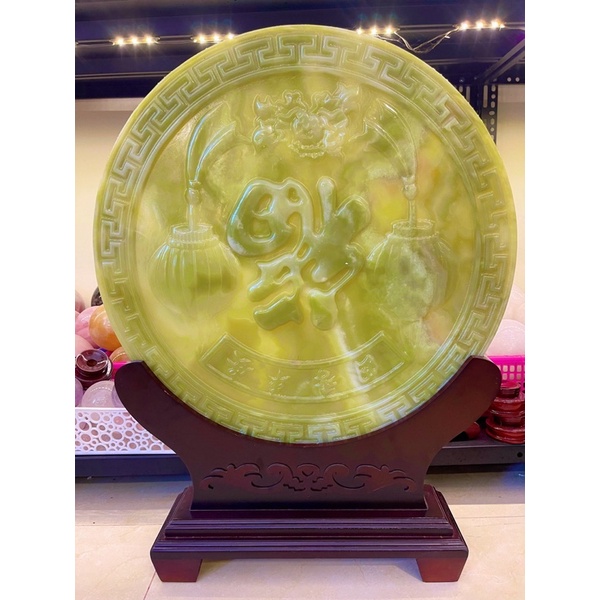 Đồng Tiền Đá Ngọc Xanh Pakistan Phong Thuỷ