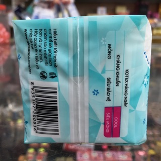 Băng vệ sinh Kotex Cool hằng ngày - siêu mỏng 20 miếng