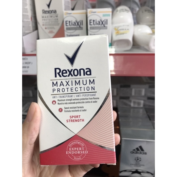 Lăn khử mùi REXONA MAXIMUM ngăn đổ mồ hôi, lưu hương thơm lâu, dạng sáp, nội địa Châu Âu, GGEU