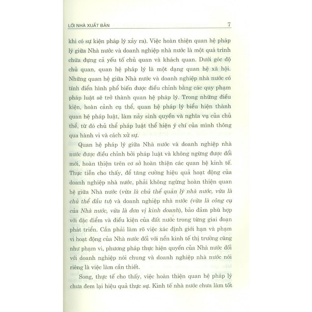 Sách - Quan Hệ Pháp Lý Giữa Nhà Nước Và Doanh Nghiệp Nhà Nước Trong Nền Kinh Tế Thị Trường Định Hướng Xã Hội Chủ Nghĩa
