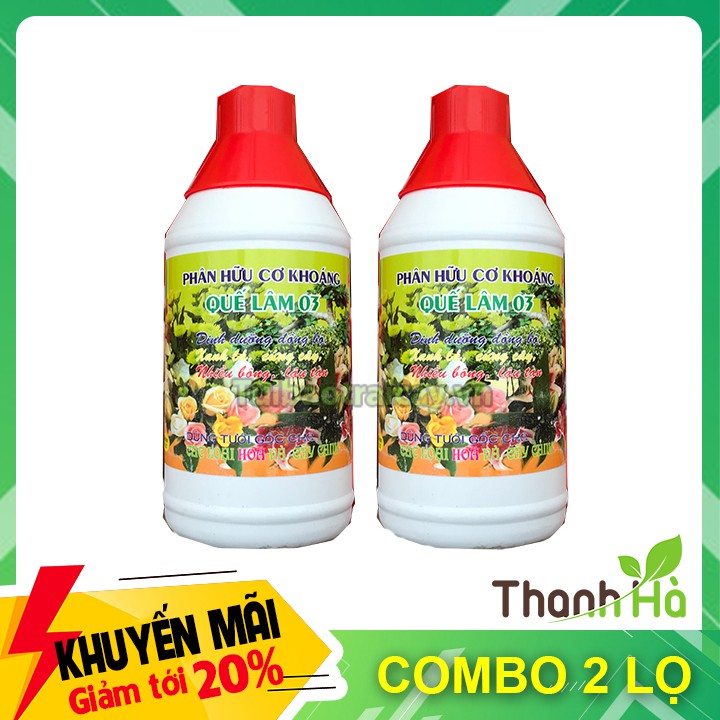 2 lọ Phân bón hữu cơ Quế Lâm 1lit - T66.1