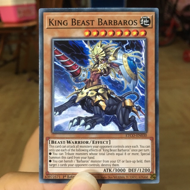 Thẻ bài yugioh “King Beast Barbaros”