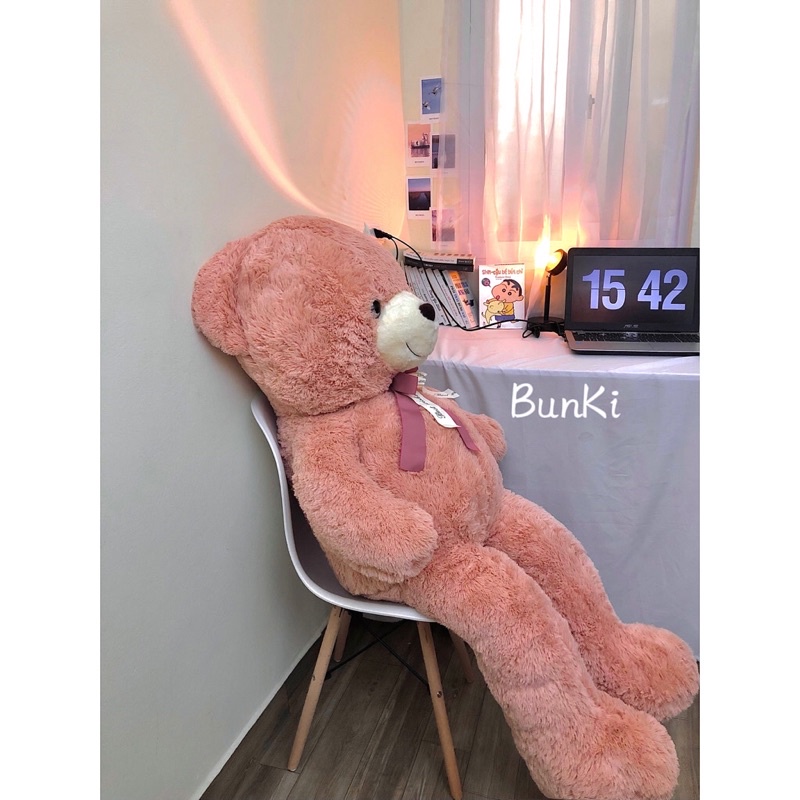 GẤU BÔNG TEDDY SWEET HUG 1M4 HỒNG CAM CAO CẤP BUNKI