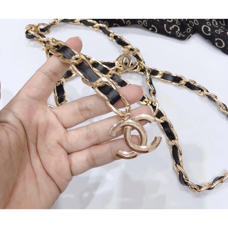 Đai váy xích đan dây đen